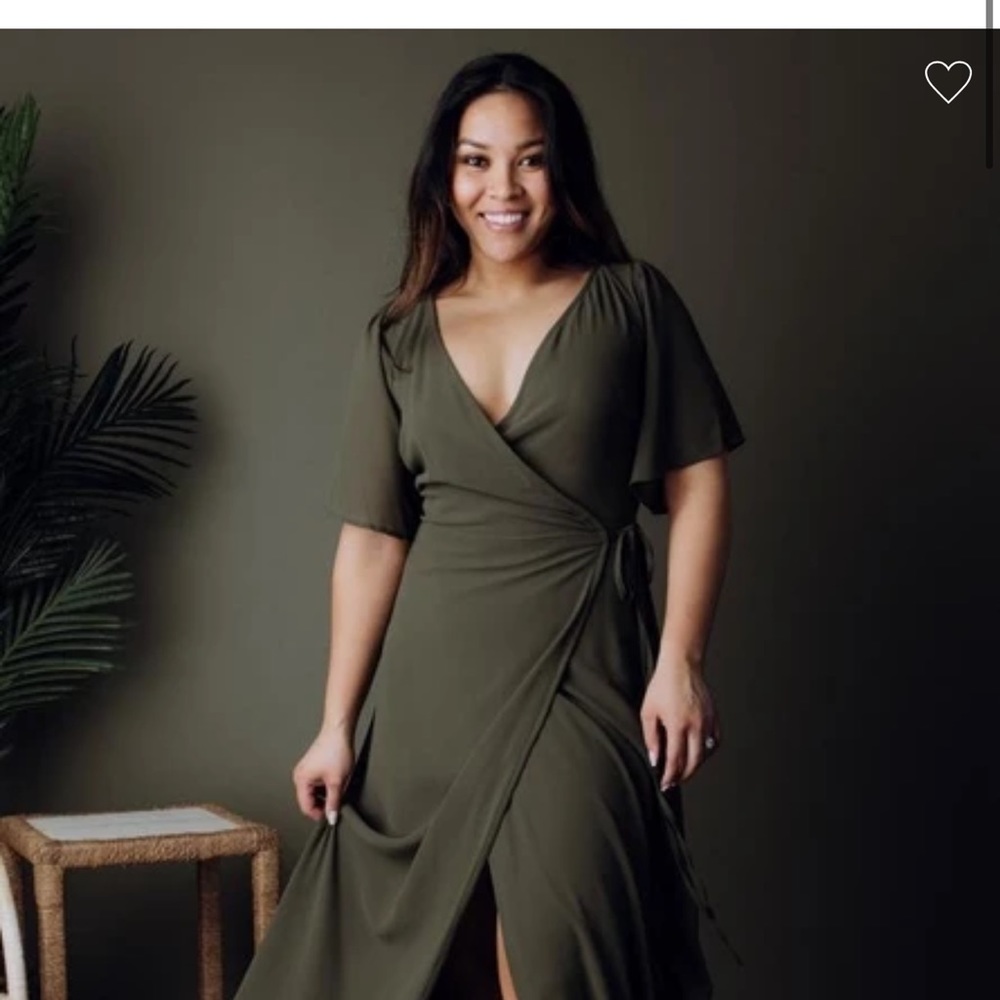 Blaticborn ivy wrap dress olive. NWT. Never worn